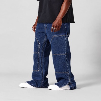Men's Blue Cargo Denim Jeans